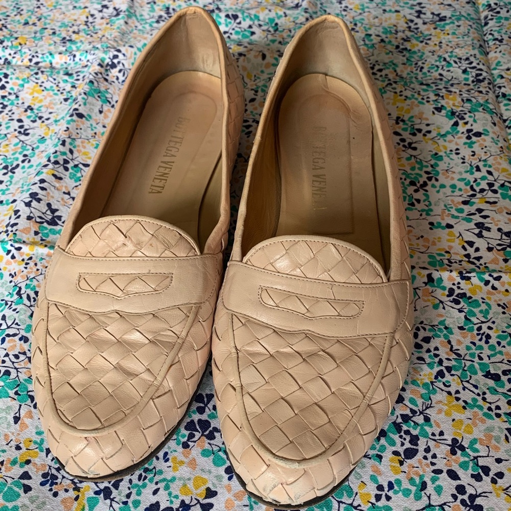 Vintage BOTTEGA VENETA Intrecciato Leather Loafers